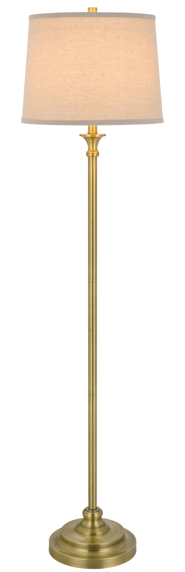 Image 3 Cal Lighting Hailey 61" High Antique Brass Finish Floor Lamp more views