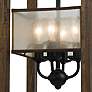 3_Cal Lighting Harper Wood 12" Wide Iron Candelabra Pendant Chandelier more views