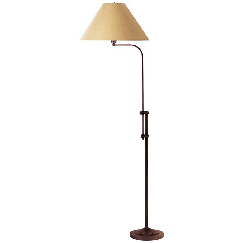 Image 2 Cal Lighting Hartwick Adjustable Height Rust Pharmacy Floor Lamp