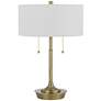 Cal Lighting Kendal 20" Antique Brass Modern Metal Accent Table Lamp