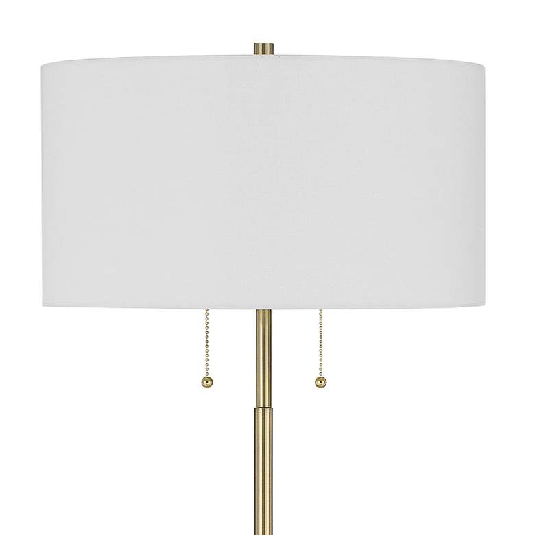 Image 2 Cal Lighting Kendal 64 inch Antique Brass Modern Pull Chain Floor Lamp more views