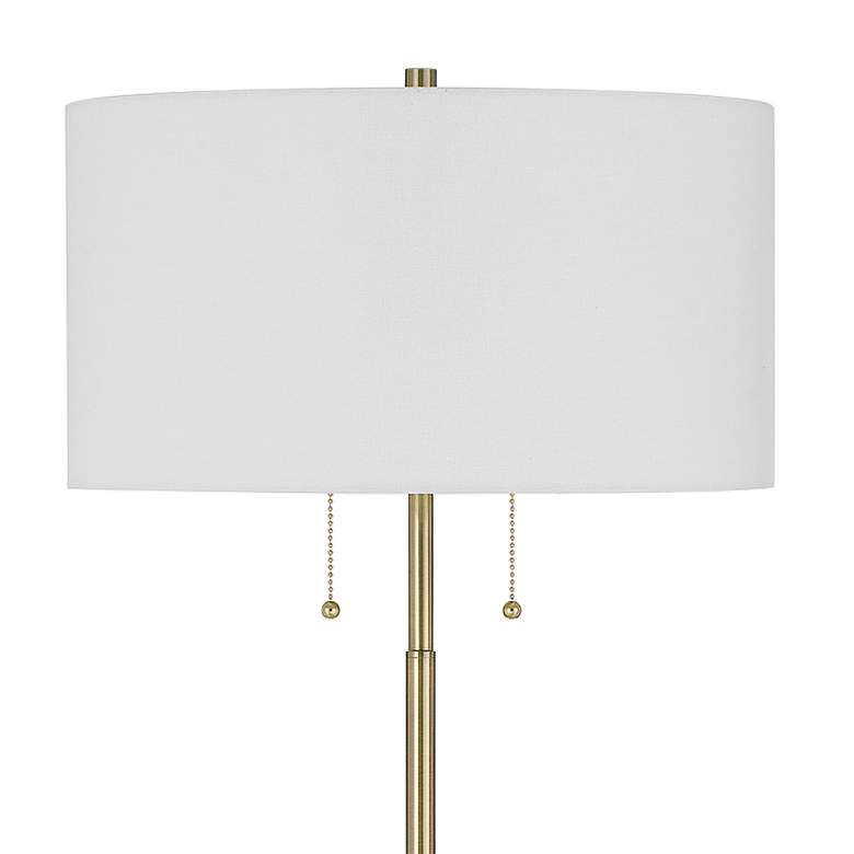Image 2 Cal Lighting Kendal 64" Antique Brass Modern Pull Chain Floor Lamp more views