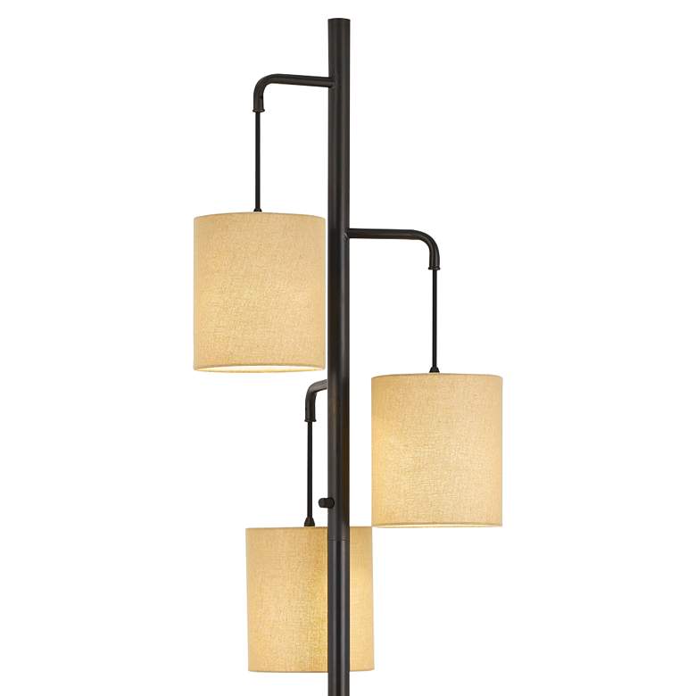Image 3 Cal Lighting Kirkwall 72" Dark Bronze Metal 3-Light Lantern Floor Lamp more views