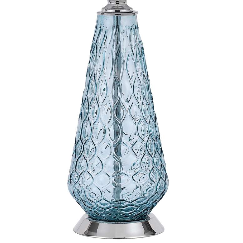 Image 5 Cal Lighting Mayfield 27 inch Aqua Blue Glass Teardrop Table Lamp more views