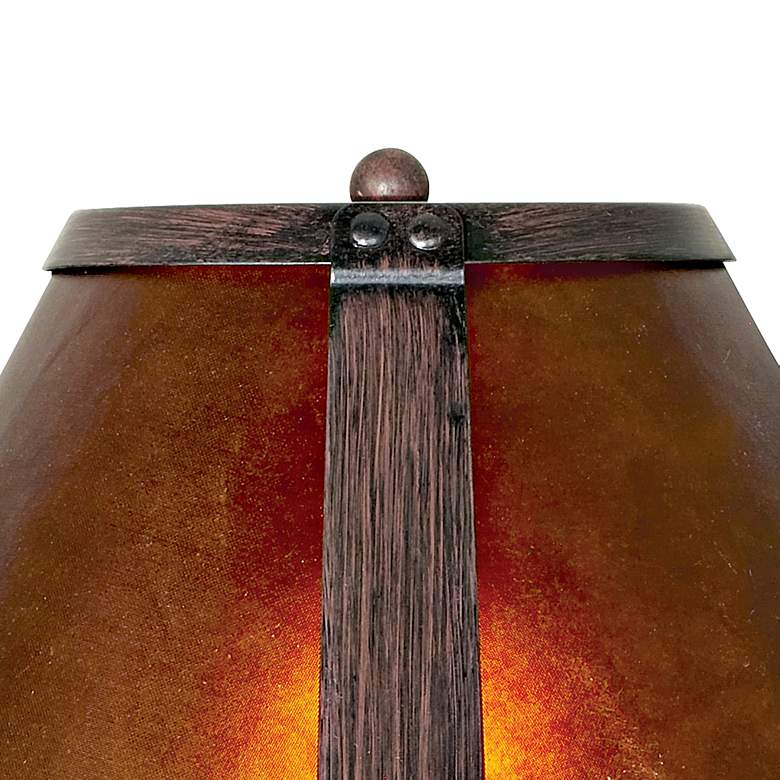Image 4 Cal Lighting Mission Bronze 18" High Mica Shade Swing Arm Table Lamp more views