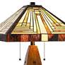 4_Cal Lighting Mission Tiffany Style 27" Wood and Art Glass Table Lamp more views
