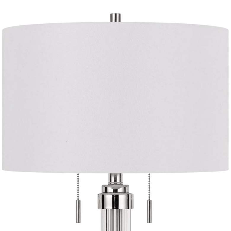 Image 3 Cal Lighting Montilla 31" High Brushed Steel Metal Column Table Lamp more views