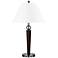 Cal Lighting Morely 29" Light Espresso Power Outlet USB Table Lamp