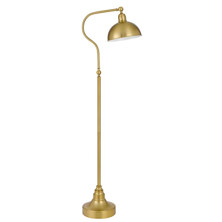 Image 2 Cal Lighting Museo 60" Antique Brass Metal Adjustable Task Floor Lamp