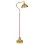 Cal Lighting Museo 60" Antique Brass Metal Adjustable Task Floor Lamp