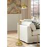 1_Cal Lighting Museo 60" Antique Brass Metal Adjustable Task Floor Lamp