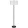 Cal Lighting Octavia 51" High String Shade Black Metal Floor Lamp