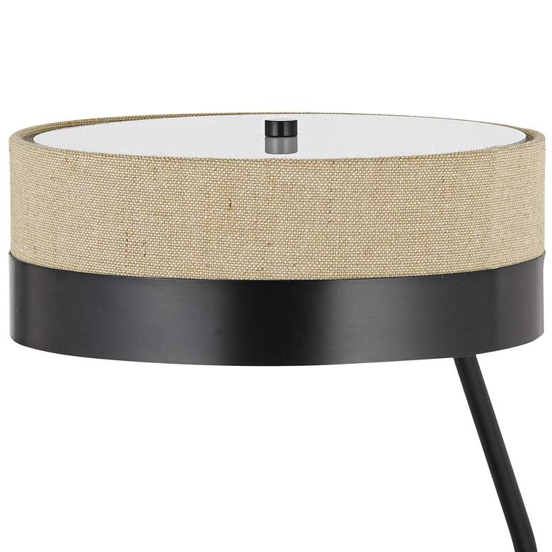 Image 3 Cal Lighting Parson 20" Wood and Black Finish Outlet and USB Desk Lamp more views