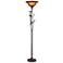 Cal Lighting Pine Cone 72" Bronze Finish Torchiere Floor Lamp