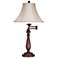 Cal Lighting Regency 30" High Candlestick Base Swing Arm Table Lamp