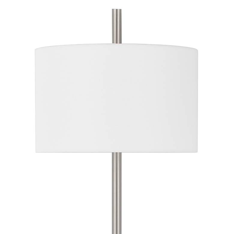 Image 2 Cal Lighting Roanne 66 1/2" Modern Brushed Steel Metal Floor Lamp more views