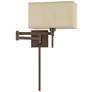 2_Cal Lighting Robson 15 1/4" Wide Rust Plug-In Swing Arm Wall Lamp