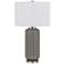 Cal Lighting Rodano 29" High Taupe Striped Glazed Ceramic Table Lamp