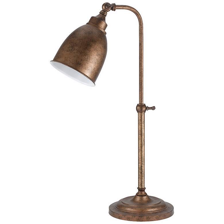Image 2 Cal Lighting Rust Metal Adjustable Pole Pharmacy Table Lamp