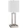 Cal Lighting Sarnia 24" Brushed Steel Outlet and USB Desk Lamp