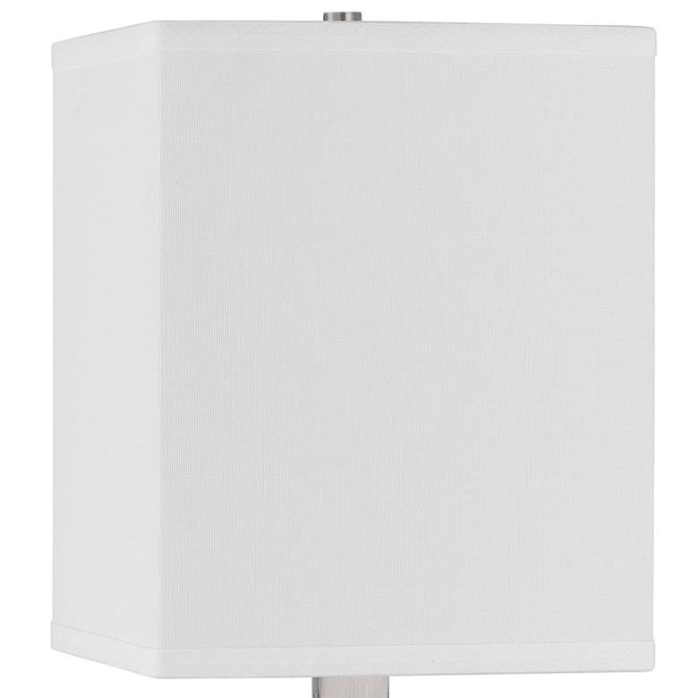 Image 4 Cal Lighting Sarnia 24" Brushed Steel Outlet and USB Desk Lamp more views