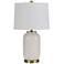 Cal Lighting Sedalia 24" Brass Finish Ivory Ceramic Table Lamp