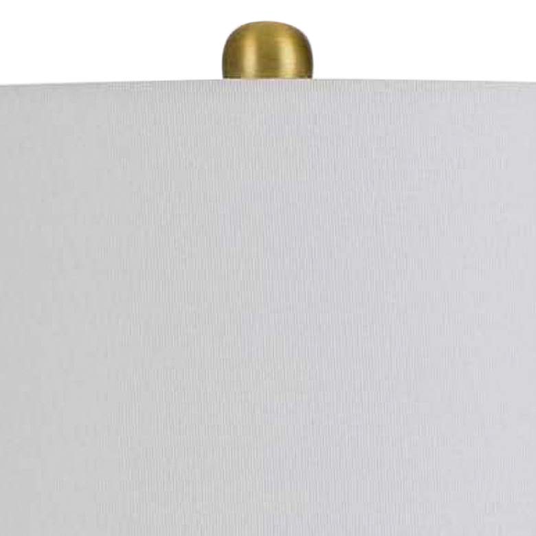 Image 3 Cal Lighting Sedalia 24" Brass Finish Ivory Ceramic Table Lamp more views