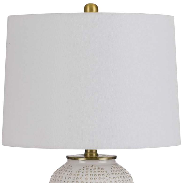 Image 4 Cal Lighting Sedalia 24" Brass Finish Ivory Ceramic Table Lamp more views