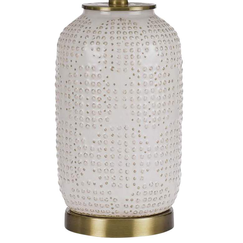 Image 5 Cal Lighting Sedalia 24" Brass Finish Ivory Ceramic Table Lamp more views