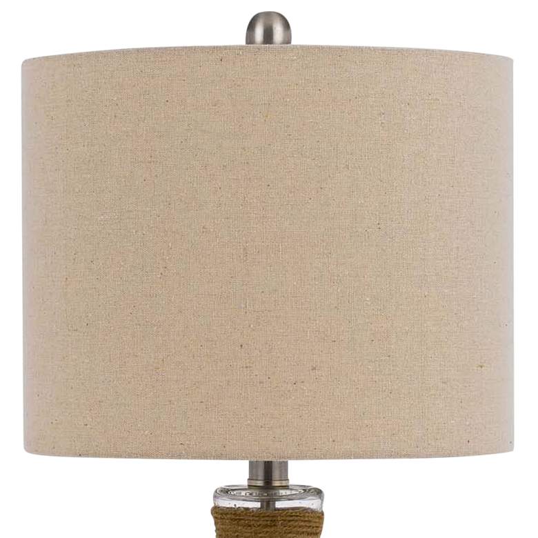 Image 3 Cal Lighting Seymour 25 1/2" Clear Bubble Glass Rope Table Lamp more views