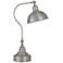 Cal Lighting Simpson 25" Brushed Steel Adjustable Downbridge Desk Lamp