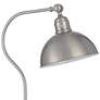 Cal Lighting Simpson 25" Brushed Steel Adjustable Downbridge Desk Lamp