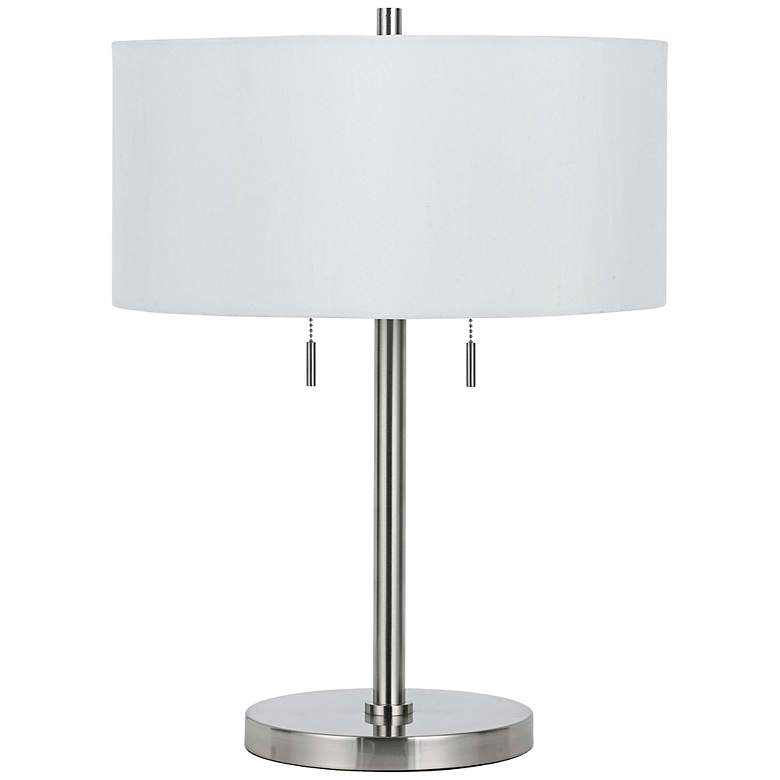 Image 2 Cal Lighting Spiga 22 1/2" Brushed Steel Modern Table Lamp