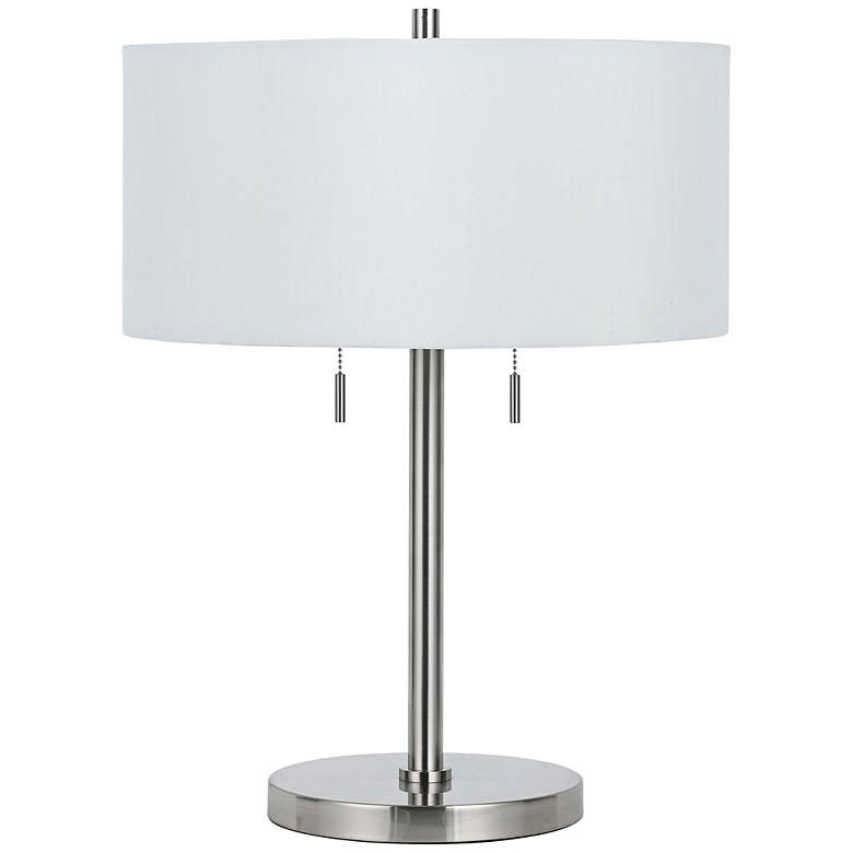 Image 2 Cal Lighting Spiga 22 1/2" Brushed Steel Modern Table Lamp