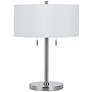 Cal Lighting Spiga 22 1/2" Brushed Steel Modern Table Lamp