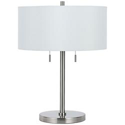 Cal Lighting Spiga 22 1/2&quot; Brushed Steel Modern Table Lamp