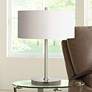 Cal Lighting Spiga 22 1/2" Brushed Steel Modern Table Lamp