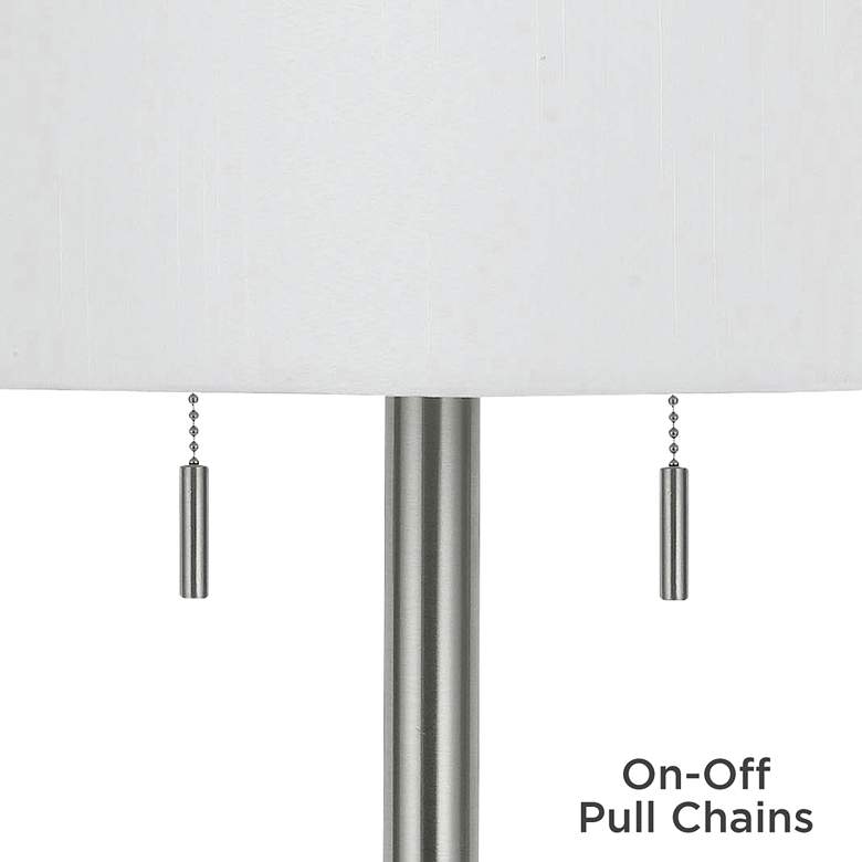 Image 3 Cal Lighting Spiga 22 1/2" Brushed Steel Modern Table Lamp more views