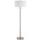 Cal Lighting Spiga 59" High Modern Brushed Steel Pull Chain Floor Lamp