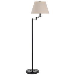 Cal Lighting Stila 59&quot; High Dark Bronze Swing Arm Floor Lamp