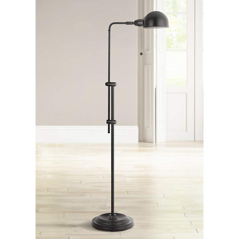 Image 1 Cal Lighting Tamber Adjustable Height Bronze Pharmacy Floor Lamp