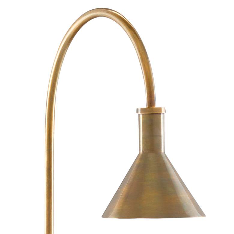 Image 3 Cal Lighting Thayer 26 inch High Arch Arm Cone Shade Gold Modern Desk Lamp more views