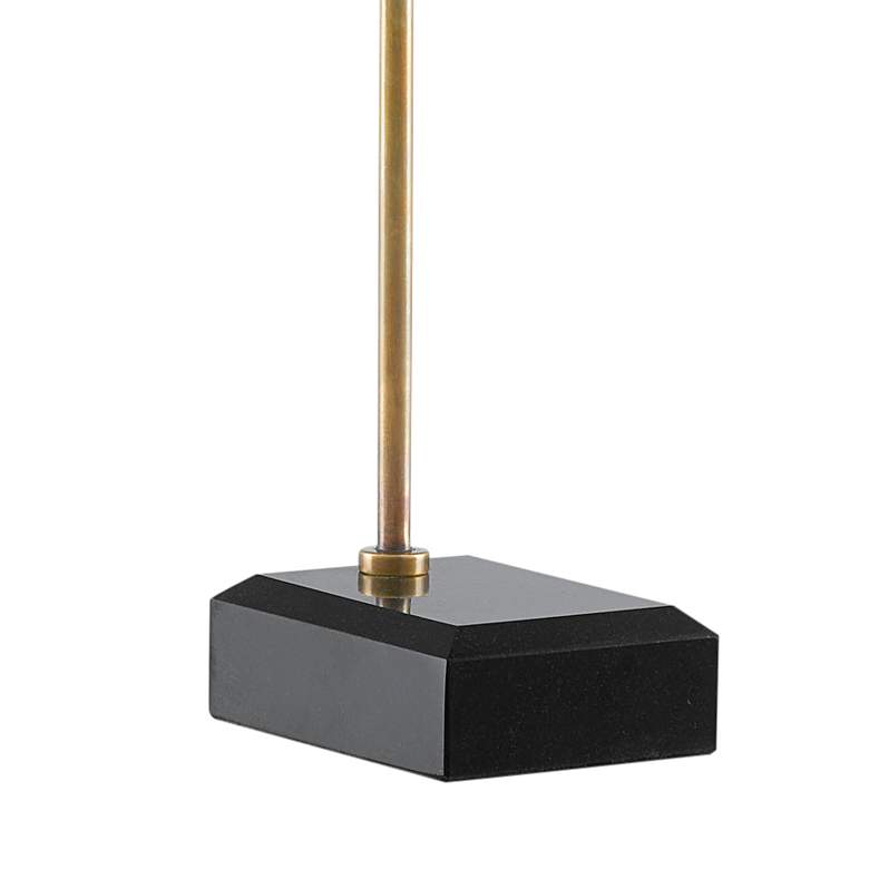 Image 4 Cal Lighting Thayer 26" High Arch Arm Cone Shade Gold Modern Desk Lamp more views