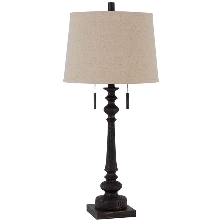 Image 2 Cal Lighting Torrington 31 1/2" Rustic Iron Hammered Finish Table Lamp