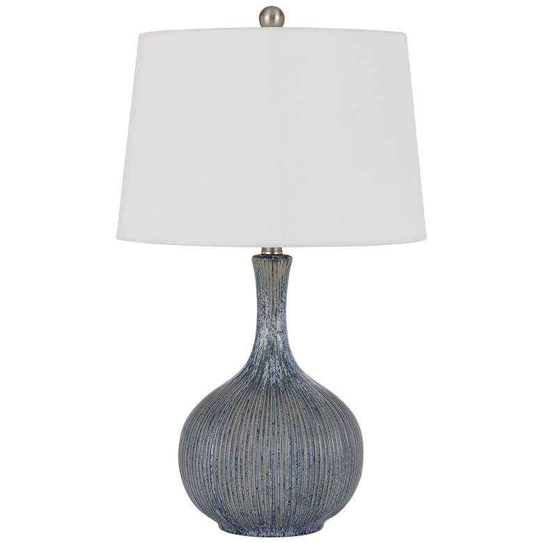 Image 2 Cal Lighting Vernate 25" High Distressed Stone Ceramic Table Lamp