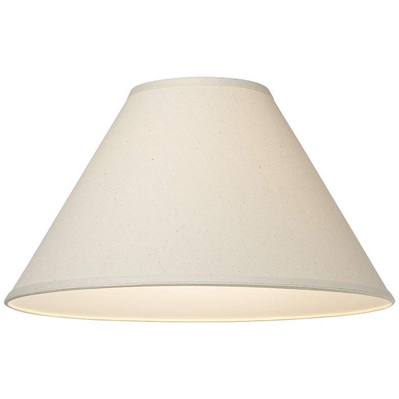 Image 2 Cal Lighting White Linen Hardback Empire Lamp Shade 6x17x11 (Spider) more views