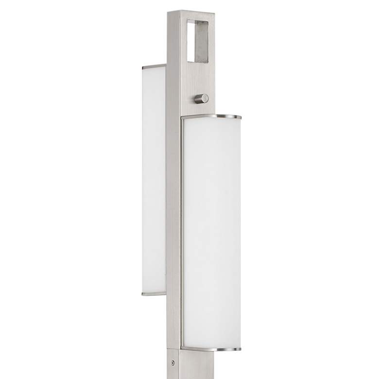 Image 2 Cal Lighting Zamora 61" Brushed Steel Modern 2-Light LED Floor Lamp more views