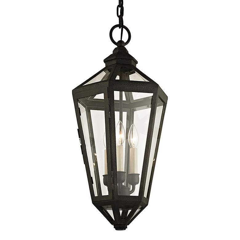 Image 1 Calabasas 25 1/4 inch High Vintage Bronze Outdoor Hanging Light