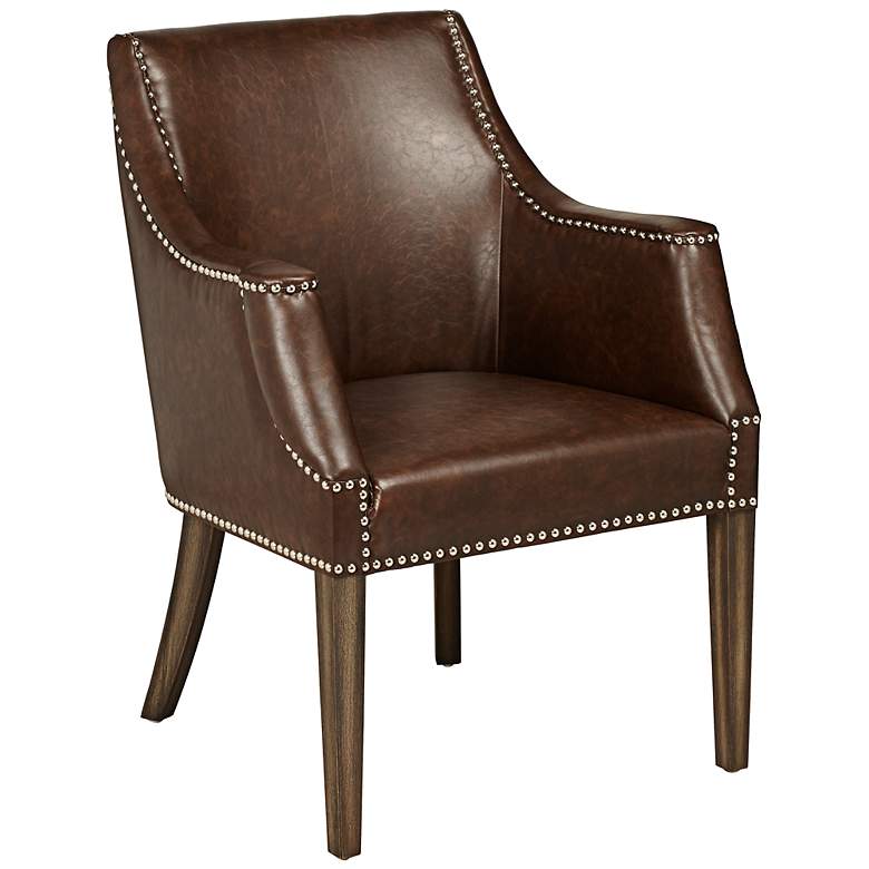 Image 1 Calabria Brown Bonded Leather Armchair