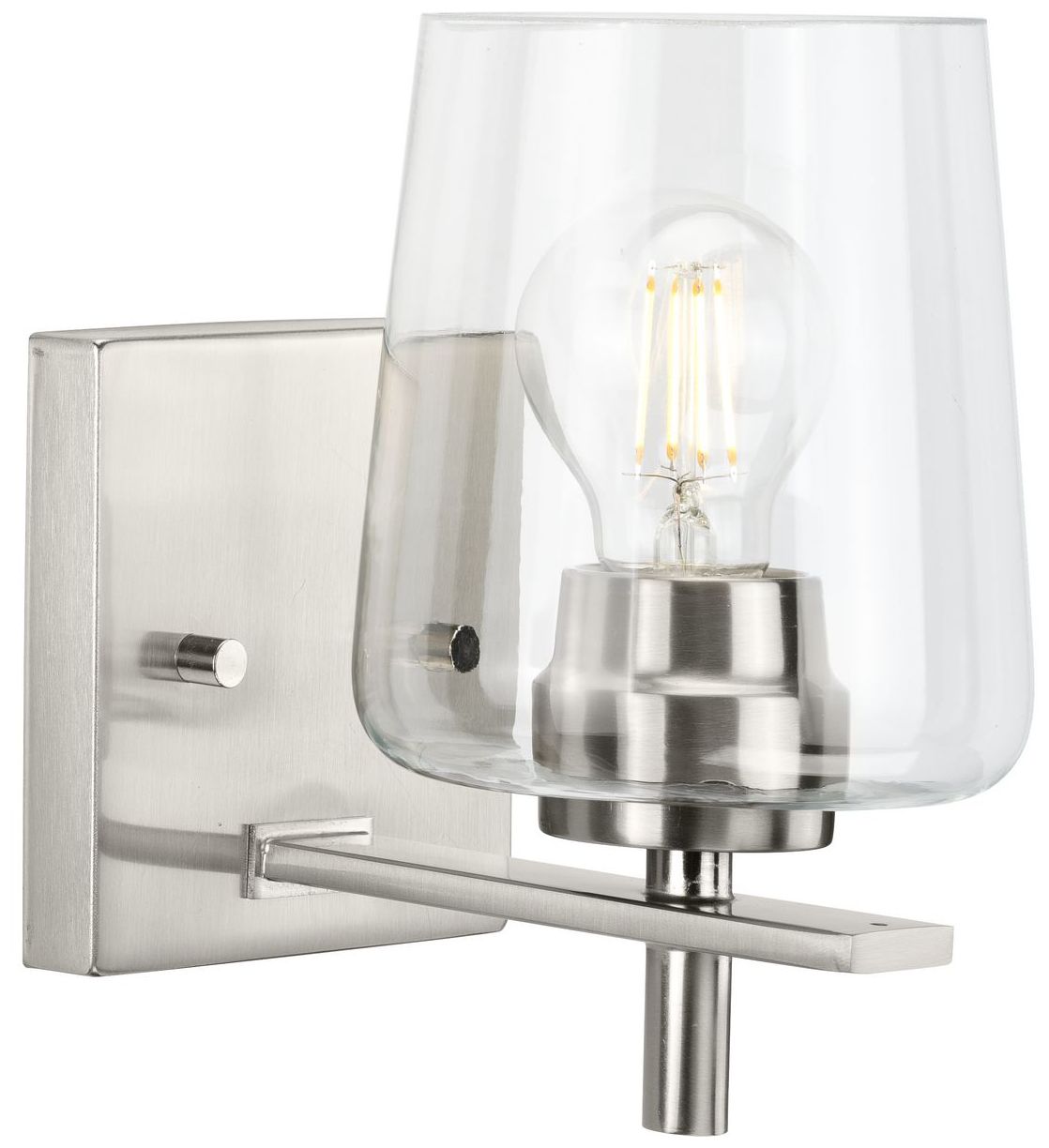 Thumbnail1 of Calais Collection One-Light New Traditional Clear Glass Bath Vanity Light